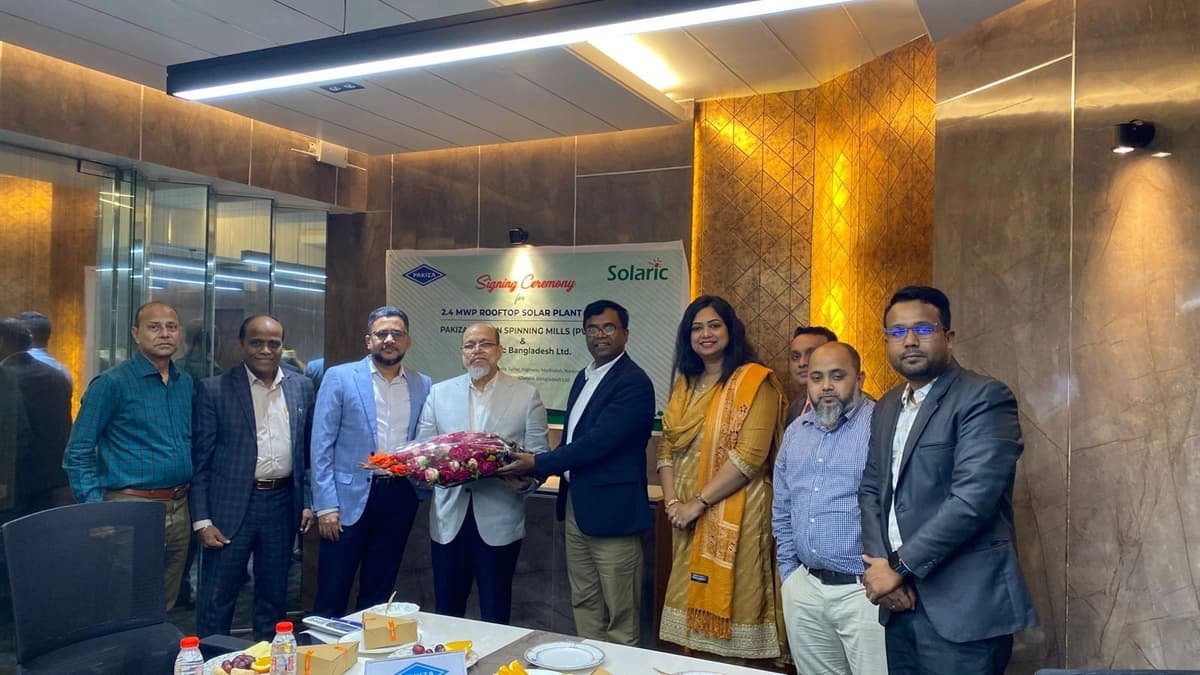 Solaric Signs 2.4 MWp Rooftop Solar PPA with Pakiza Cotton Spinning Mills Under OpEx Model Solaric Signs 2.4 MWp Rooftop Solar PPA with Pakiza Cotton Spinning Mills Under OpEx Model